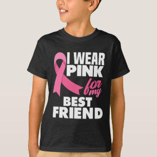 Ich trage Pink für mein bestes Freund-Brustkrebs-P T-Shirt