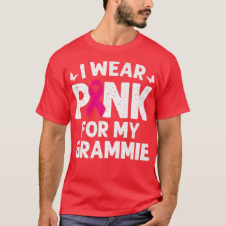 Ich trage Pink für mein Grammie Brustkrebs-Bewusst T-Shirt