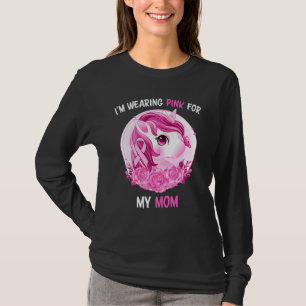 Ich trage Pink für meine Mama Unicorn Kinder Klein T-Shirt
