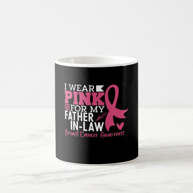 Ich trage Pink für meinen Schwiegervater Brustkreb Kaffeetasse (Mittel)
