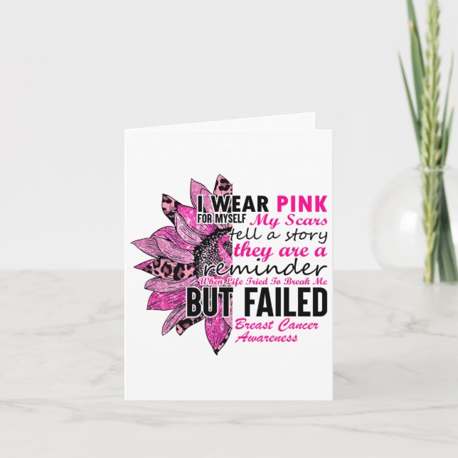 Ich trage Pink für mich selbst, meine Narben Brust Karte (Vorderseite)