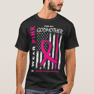 Ich trage Pink Godmutter Brustkrebs-Bewusstseinsze T-Shirt