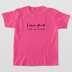 Ich trage Pink   Individuelle Name Cancer Support T-Shirt