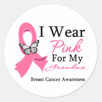 Ich trage Pink Ribbon Grandma Brustkrebs