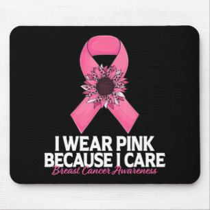 Ich trage Pink, weil ich Sonnenblumen pflege, Brus Mousepad