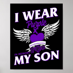 Ich trage Purpleei im Gedächtnis meiner Son-Überdo Poster