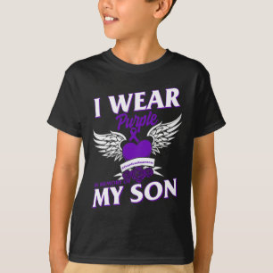 Ich trage Purpleei im Gedächtnis meiner Son-Überdo T-Shirt