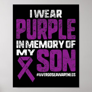 Ich trage Purpleen in Erinnerung Überdosis-Bewusst Poster