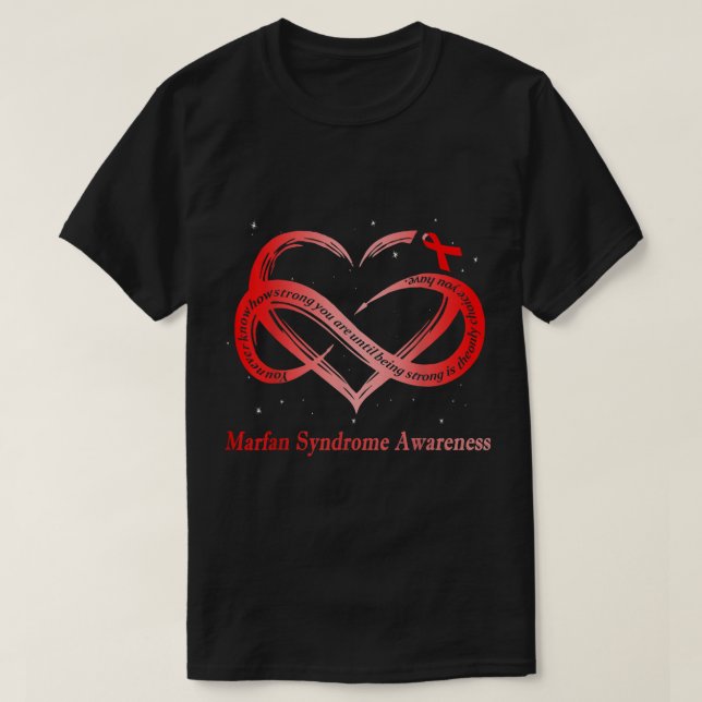 Ich trage Red for Marfan Syndrome Awareness Warrio T-Shirt (Design vorne)