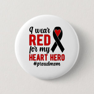 Ich trage Red Proud Chd Kriegerin Mutter Kind Bewu Button