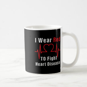 Ich trage Red to fight Heart Disease Awareness Ges Kaffeetasse