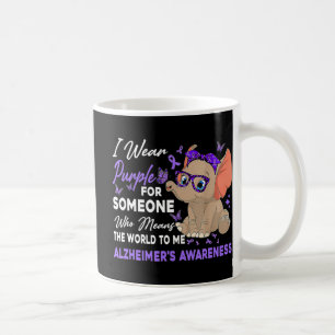 Ich trage Ribbon Lila Elefant Niedlich Alzheimer A Kaffeetasse