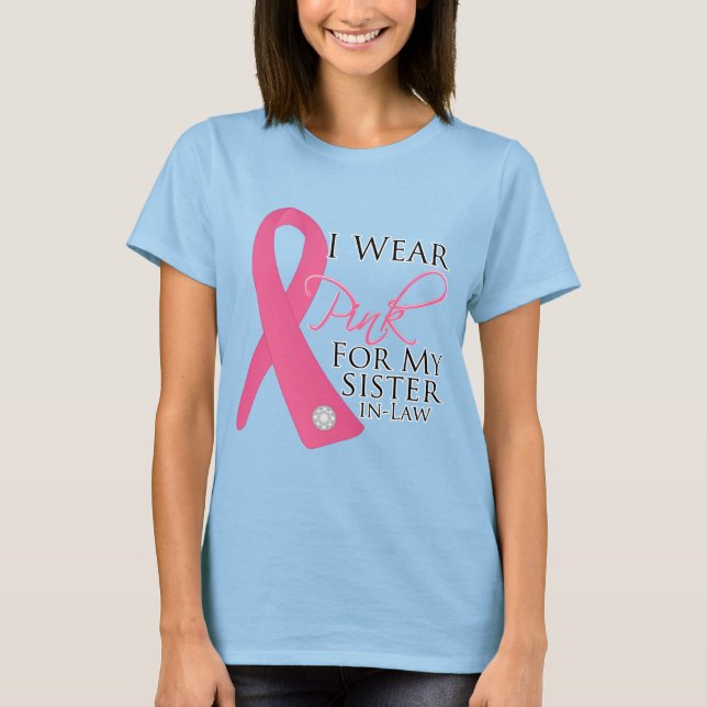 Ich trage rosa Brustkrebs T-Shirt (Vorderseite)
