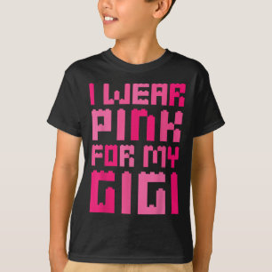Ich trage Rosa für mein Gigi Block Gebäude Boys Br T-Shirt