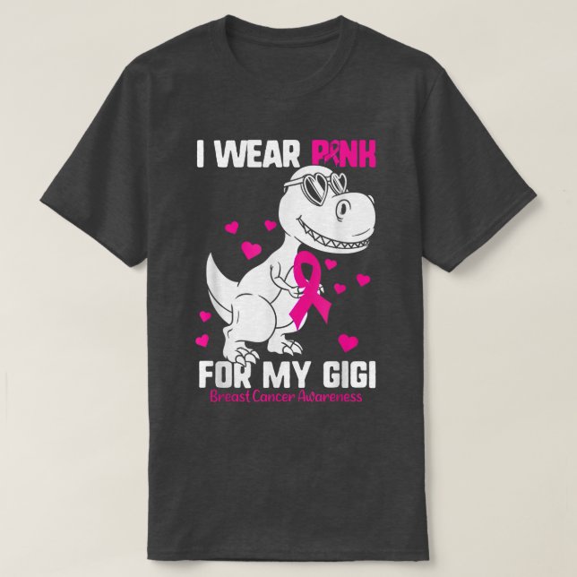 Ich trage Rosa für mein Gigi-Brustkrebs-Kind T-Shirt (Design vorne)