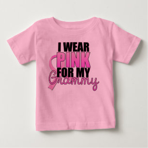 Ich trage Rosa für mein Grammy - Brustkrebs Baby T-shirt