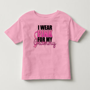 Ich trage Rosa für mein Grammy - Brustkrebs Kleinkind T-shirt