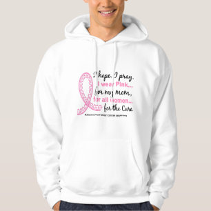 Ich trage Rosa für mein Mama-mit Filigran Hoodie