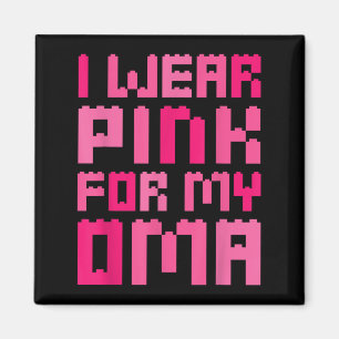 Ich trage Rosa für mein Oma Block Gebäude Boys Kid Magnet