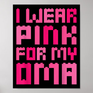 Ich trage Rosa für mein Oma Block Gebäude Boys Kid Poster