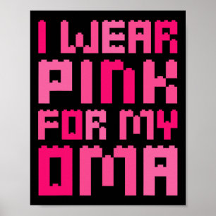 Ich trage Rosa für mein Oma Block Gebäude Boys Kid Poster