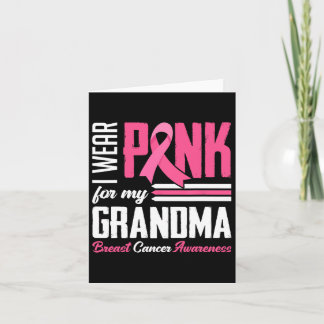 Ich trage Rosa für mein Oma-Brustkrebs-Bewusstsein Karte