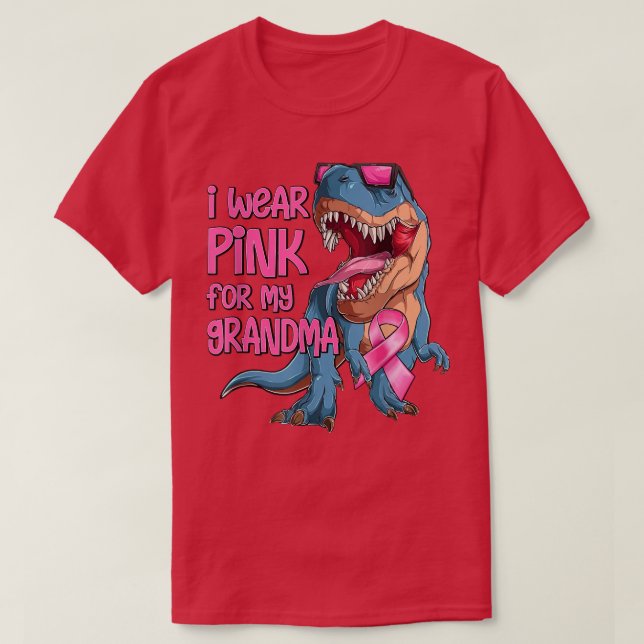 Ich trage Rosa für mein Oma-Brustkrebs-Bewusstsein T-Shirt (Design vorne)