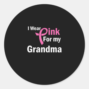 Ich trage Rosa für mein Oma Runder Aufkleber
