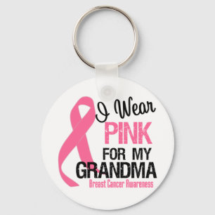 Ich trage Rosa für mein Oma Schlüsselanhänger