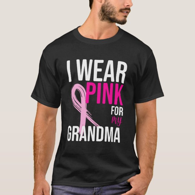 Ich trage Rosa für mein Oma T-Shirt (Vorderseite)