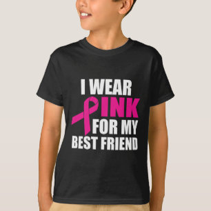 Ich trage Rosa für meine beste Freundin Brustkrebs T-Shirt