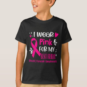 Ich trage Rosa für meine beste Freundin Brustkrebs T-Shirt