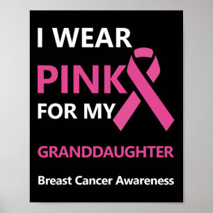 Ich trage Rosa für meine Enkelin Brustkrebs Awa Poster