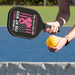 Ich trage Rosa für meine Frau Ihr Kampf ist mein K Pickleball Schläger