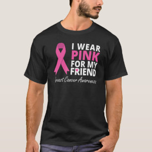 Ich trage Rosa für meine Freundin Ribbon Familie L T-Shirt