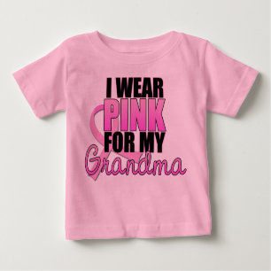 Ich trage Rosa für meine Großmutter - Brustkrebs Baby T-shirt