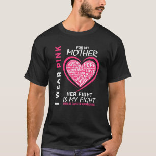 Ich trage Rosa für meine Mama Brustkrebs-Bewussts T-Shirt