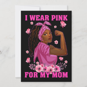 Ich trage Rosa für meine Mama Brustkrebs Bewusstse Einladung