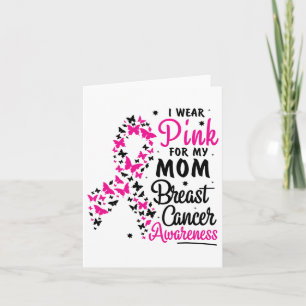 Ich trage Rosa für meine Mama Brustkrebs-Bewusstse Karte