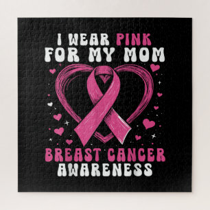 Ich trage Rosa für meine Mama Brustkrebs-Bewusstse Puzzle