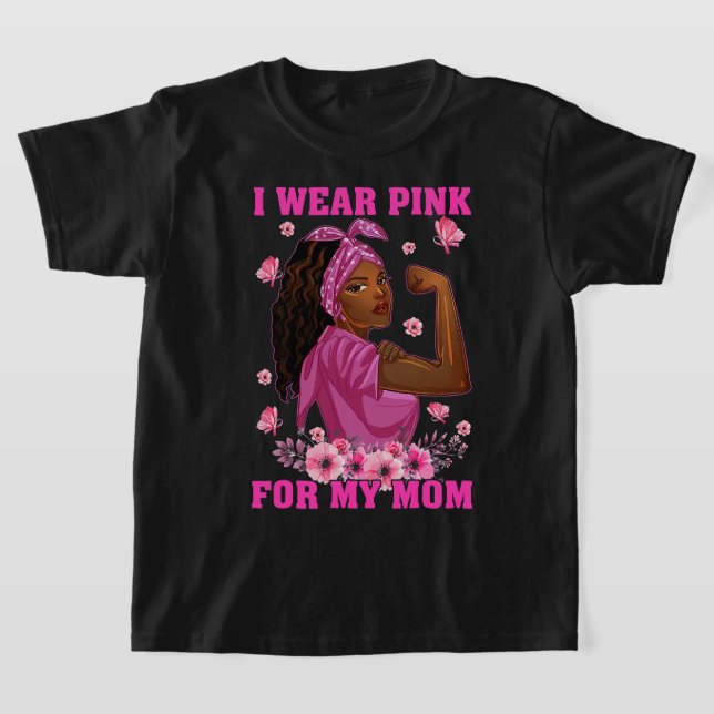 Ich trage Rosa für meine Mama Brustkrebs Bewusstse T-Shirt (Ablage )