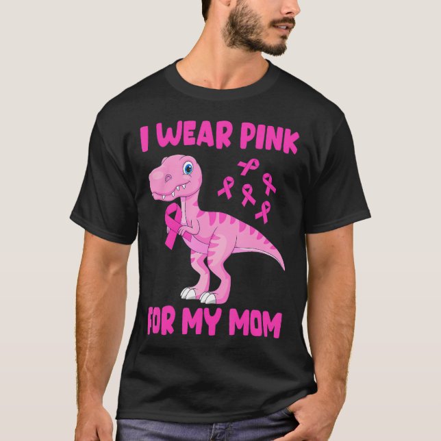 Ich trage Rosa für meine Mama Brustkrebs-Bewusstse T-Shirt (Vorderseite)