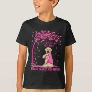 Ich trage Rosa für meine Mama Labrador Hunde Brust T-Shirt