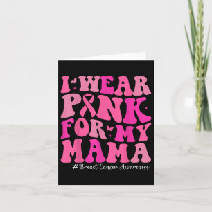 Ich trage Rosa für meine Mama Retro Brustkrebs Awa Karte