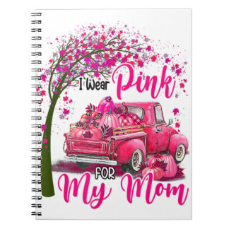 Ich trage Rosa für meine Mama Ribbon LKW Brustkreb Notizblock