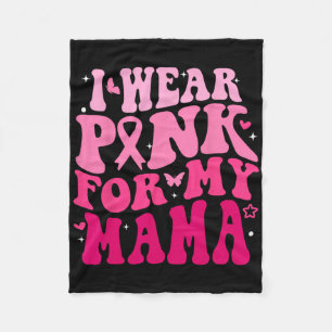 Ich trage Rosa für meine Mama Support Squads Breas Fleecedecke