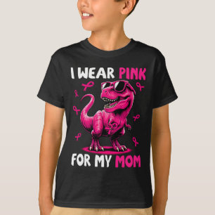 Ich trage Rosa für meine Mama T-rex Dinosaurier Br T-Shirt