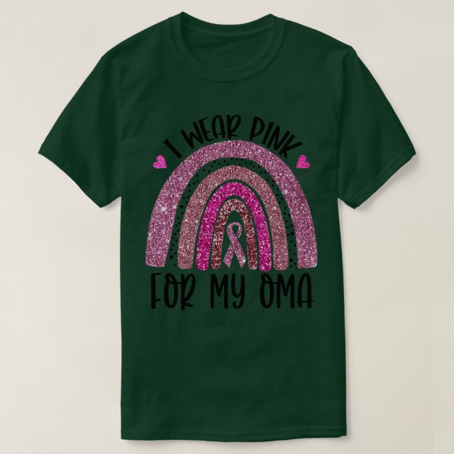 Ich trage Rosa für meine Oma Brustkrebs-Bewusstsei T-Shirt (Design vorne)
