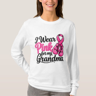 Ich trage Rosa für meine Oma Brustkrebsbewusstsein T-Shirt