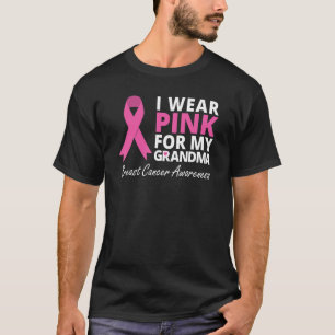 Ich trage Rosa für meine Oma Ribbon Familie Liebe  T-Shirt